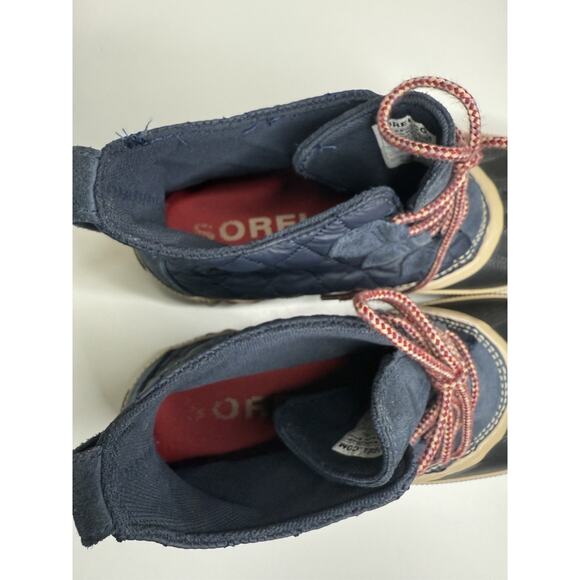 Sorel Out N About Plus Duck Boot Womens 11 Blue Quilted Waterproof Suede Lace Up - Picture 10 of 11
